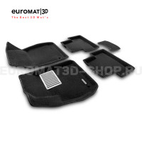Текстильные 3D коврики Euromat3D Lux в салон для Opel Zafira C (2012-) № EM3D-003814