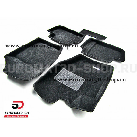 Текстильные 3D коврики Euromat3D Business в салон для Citroen C4 (2010-) № EMC3D-001709