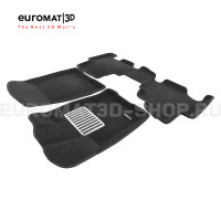 Текстильные 3D коврики Euromat3D Lux в салон для Kia Mohave (2009-2020) № EM3D-002924
