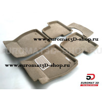 Текстильные 3D коврики Euromat3D Lux в салон для Opel Zafira C (2012-) № EM3D-003814T Бежевый