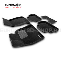 Текстильные 3D коврики Euromat3D Business в салон для Kia Stinger (2017-) № EMC3D-002901