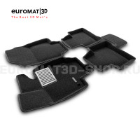 Текстильные 3D коврики Euromat3D Lux в салон для Toyota Rav 4 (2019-2026) (АКПП) № EM3D-005105