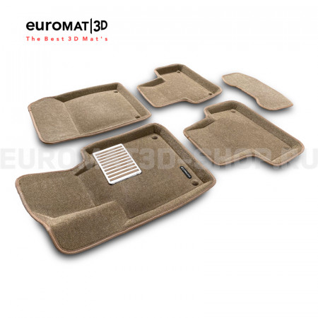 Текстильные 3D коврики Euromat3D Lux в салон для Volvo XC 60 (2018-) № EM3D-005502T Бежевый