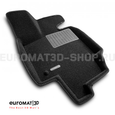 Текстильные 3D коврики Euromat3D Premium в салон для Toyota Rav 4 (2019-2026) (АКПП) № EMPR3D-005105