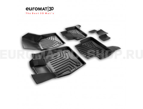 3D коврики Euromat3D Liner в салон для Volkswagen Golf 7 (2013-2019) № EM3DLI-004507