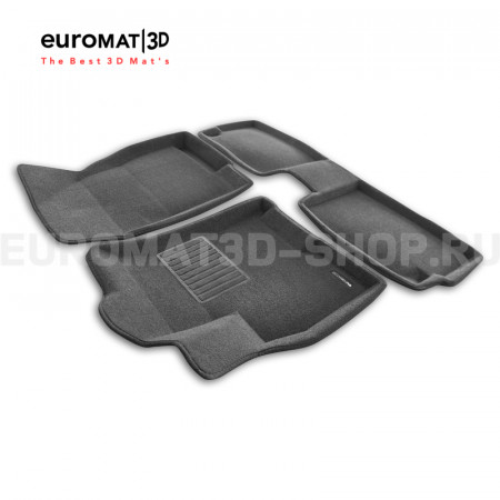 Текстильные 3D коврики Euromat3D Business в салон для Chery Tiggo 8 PRO (2019-2023) № EMC3D-001422G Серые