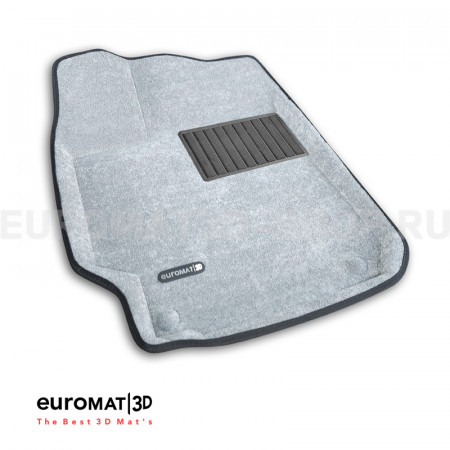 Текстильные 3D коврики Euromat3D Business в салон для Toyota Camry V50 (2011-2017) № EMC3D-005104S Светло-серые