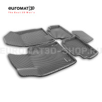 3D коврики Euromat3D EVA в салон для Hyundai Sonata (2020-) № EM3DEVA-002708G Серые